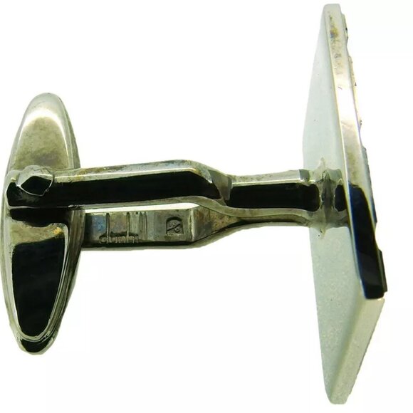 dunhill cuff d mark Silver & Gold Hardware Authentic Used - Picture 6 of 9